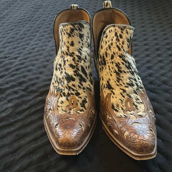 Myra Cowhide Booties - Picture 1 of 3